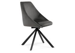 Стул на металлокаркасе Окленд крутящийся серый / черный