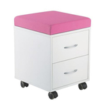 Тумба Fundesk на колёсиках с 2 ящиками и пуфом (SS15W)