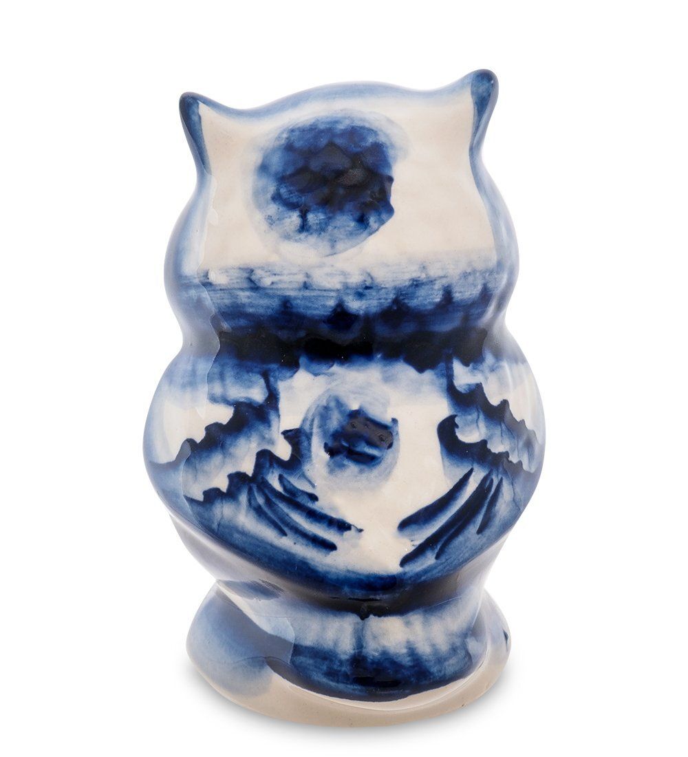 ГЛ- 381 Фигурка «Сова» ср. (Гжельский фарфор)