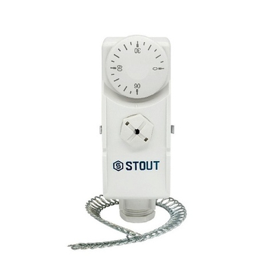 Термостат накладной механический STOUT ( 220В, 0-90 °C)