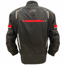 MCP Мотокуртка летняя мужская текстиль Spark черно-красная TJ-2202