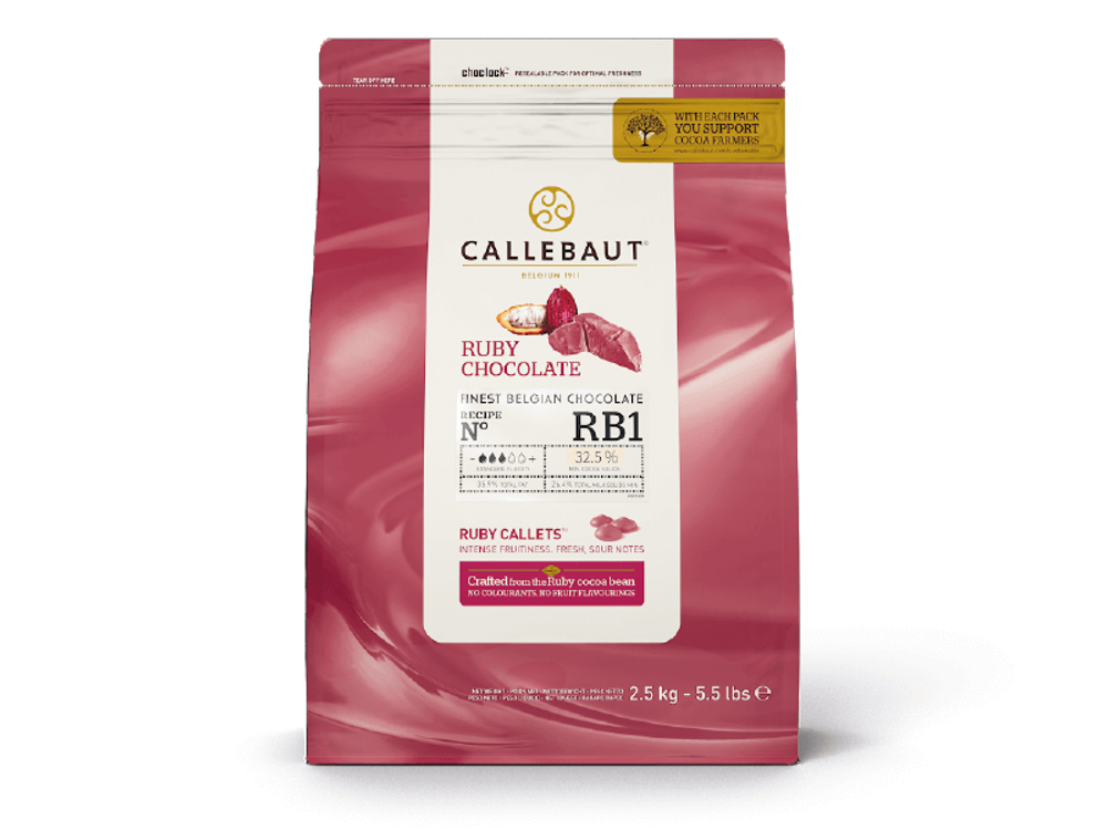 Шоколад Callebaut RUBY 47,3%, (пакет) 2,5 кг