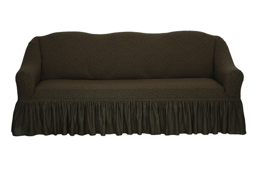 Чехол Жаккард на 3-х местный диван, цвет Кофе с молоком