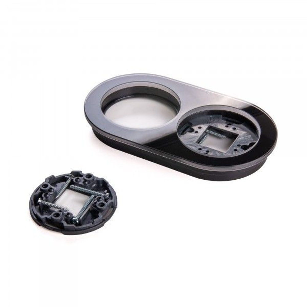 Рамка на 2 поста чёрный