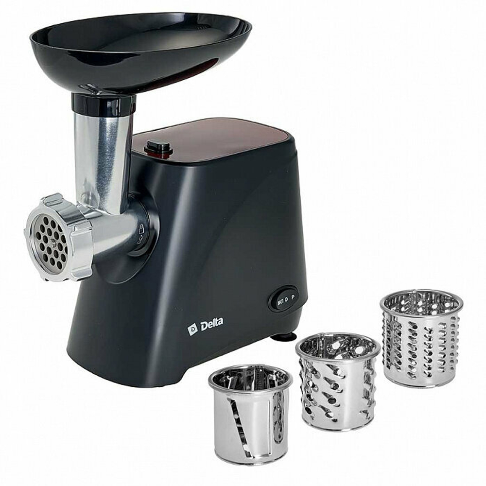 Мясорубка DELTA DL-6106M черный с красным