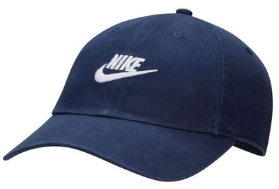 Теннисная кепка Nike Club Unstructured Futura Wash Cap - midnight navy/white