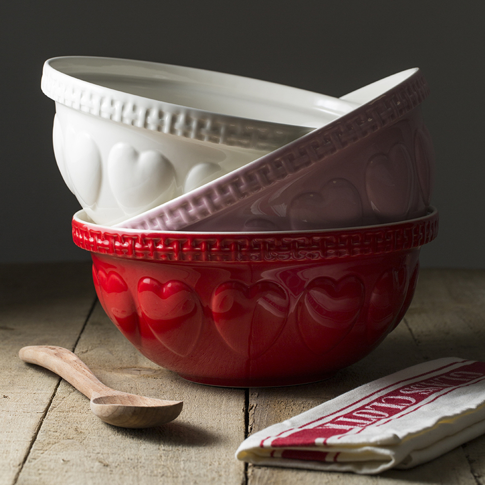 Миска hearts 29 см кремовая