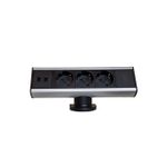 Блок розеток 102, горизонтальный, 3 розетки + 2 USB, Серебро + черный купить Казахстан