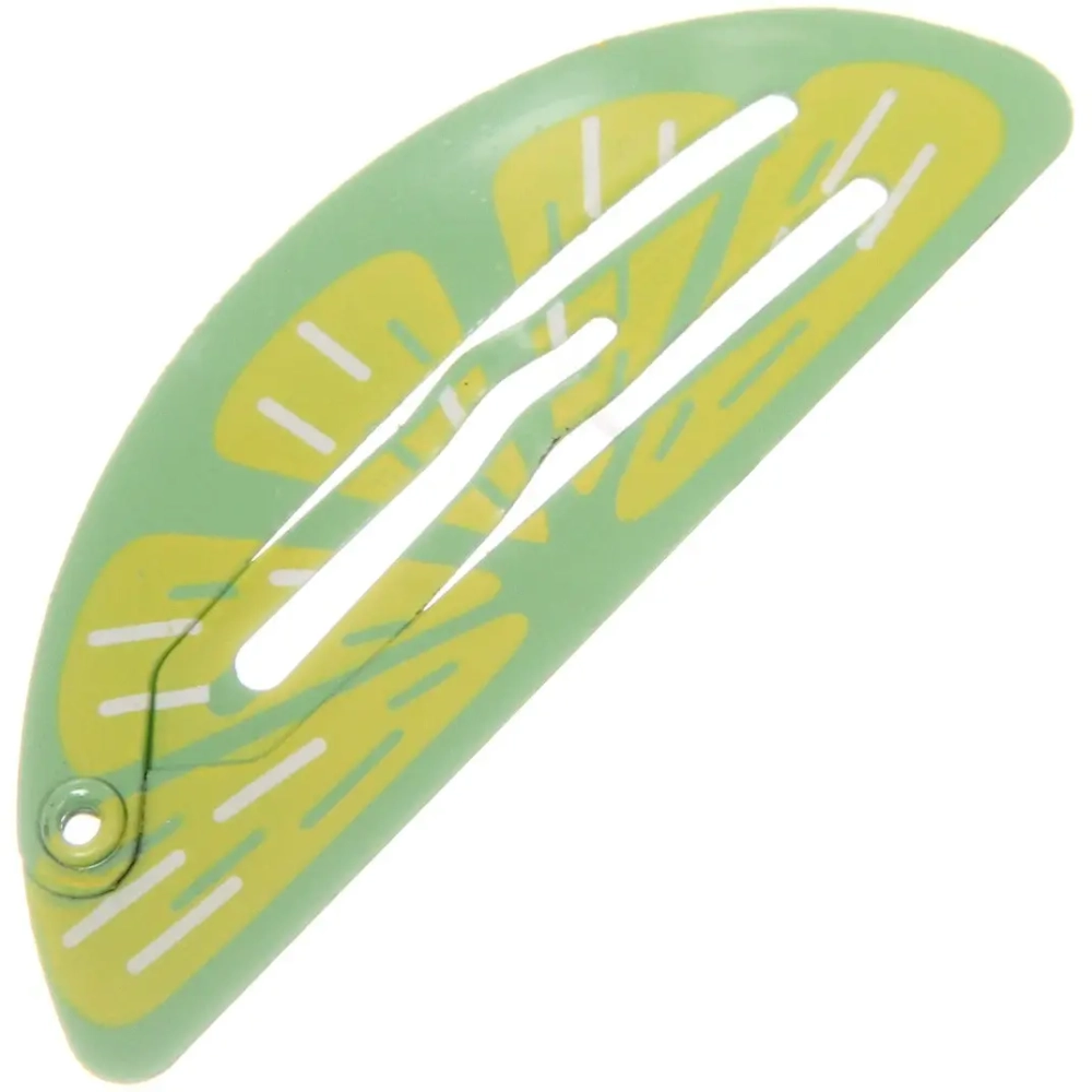 Зажим для волос 2 шт на блистере «Кокетка - Дольки лайма» 5,5см