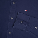 Темно-синяя приталенная рубашка Hilfiger Denim, М slim