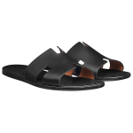 Hermes Izmere set of feet fashion sandals men's black, H041141Z H01