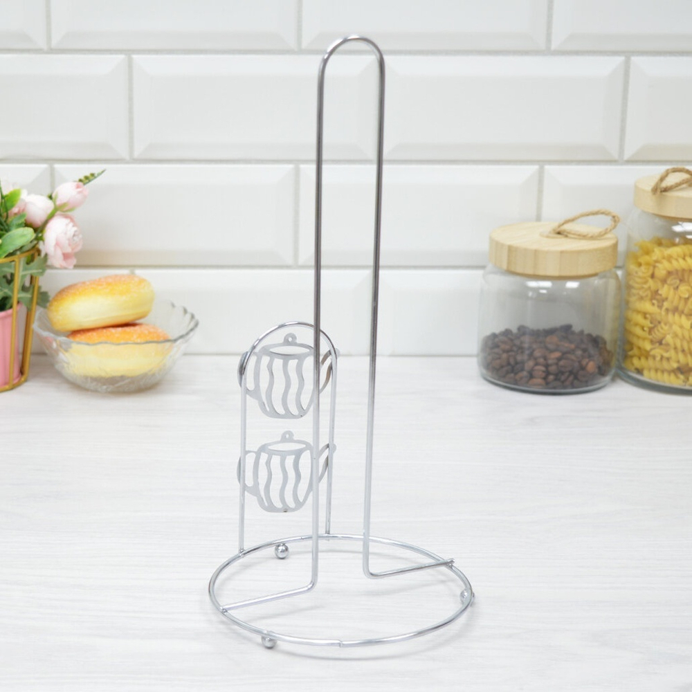 Держатель для бумажного полотенца металл 13*27,5см VETTA