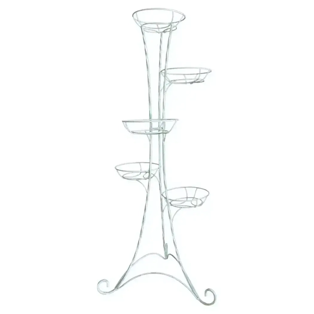 Подставка белая витая классическая 5-ти горшковая