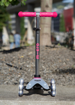 Самокат Mini Micro Deluxe Flux LED неоновый розовый