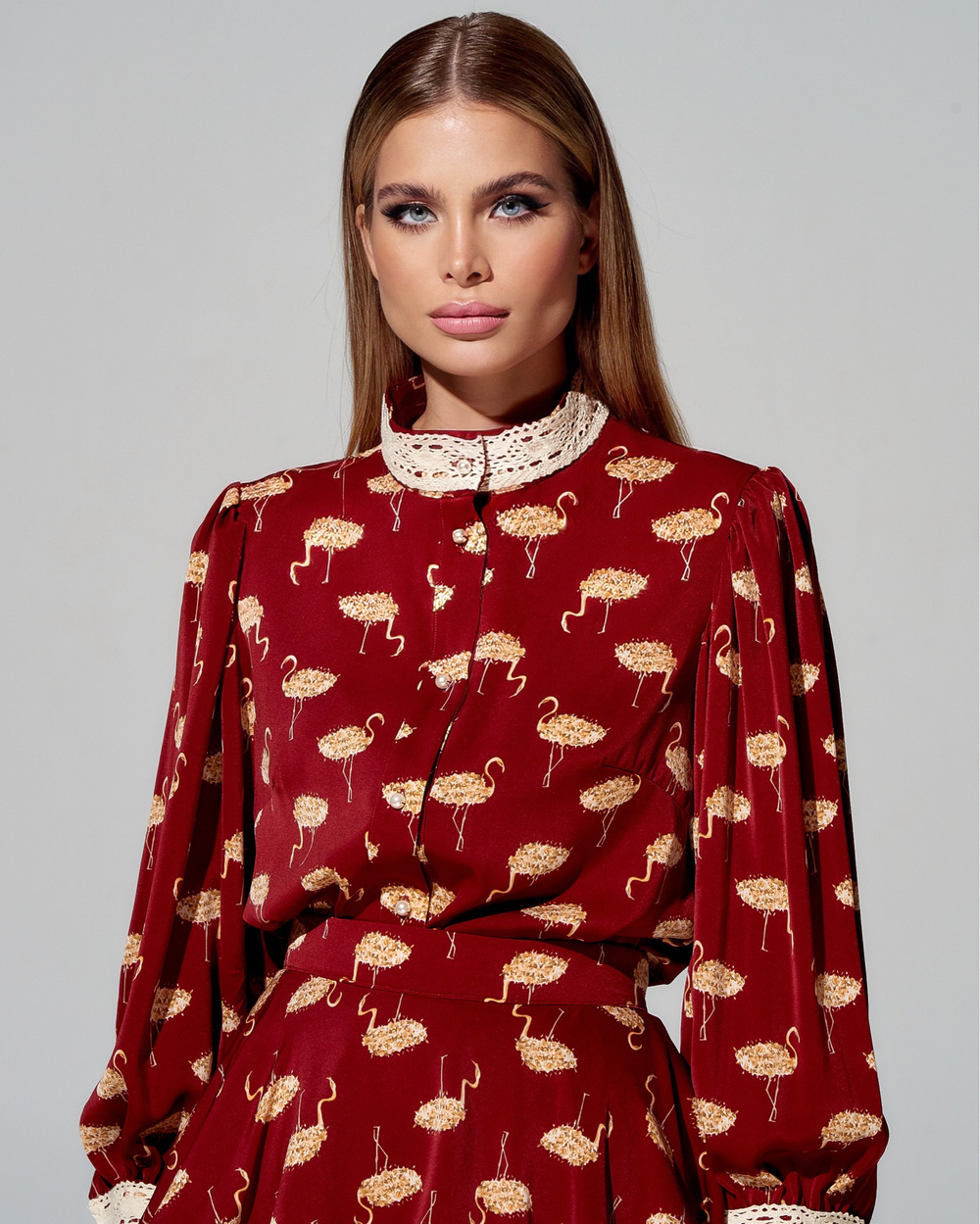 Юбка с французским кружевом