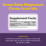 Natural Factors, Stress-Relax®, цитрат магния в порошке, смесь для приготовления напитка со вкусом тропических фруктов, 250 г (8,8 унции)
