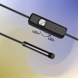 Видеоэндоскоп для смартфона с гибкой камерой, для компьютера, зонд с камерой для труднодоступных мест 1,5 метра