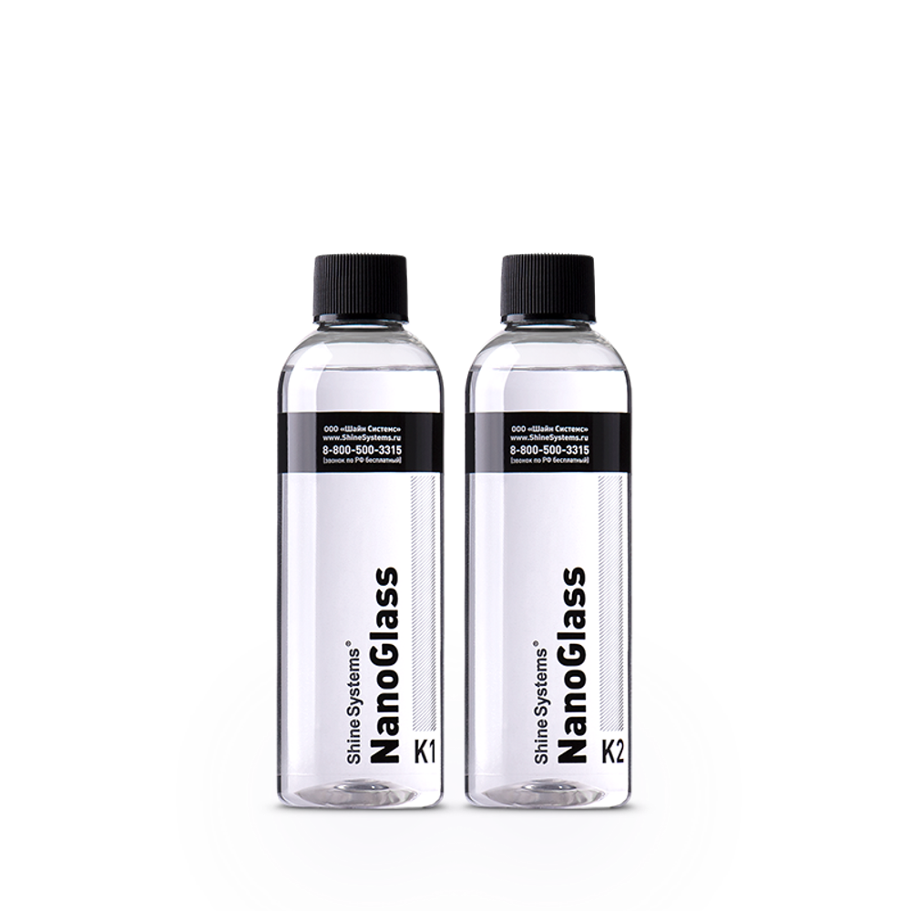 Shine Systems NanoGlass – защитное нанопокрытие для стекол K1(200мл) + K2(200мл), 1 шт.