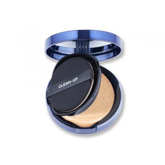 CU SKIN Кушон антивозрастной № 21 - Clean-Up Skin Fit Cushion Pact SPF50+ PA+++ 15 гр (со сменным блоком)