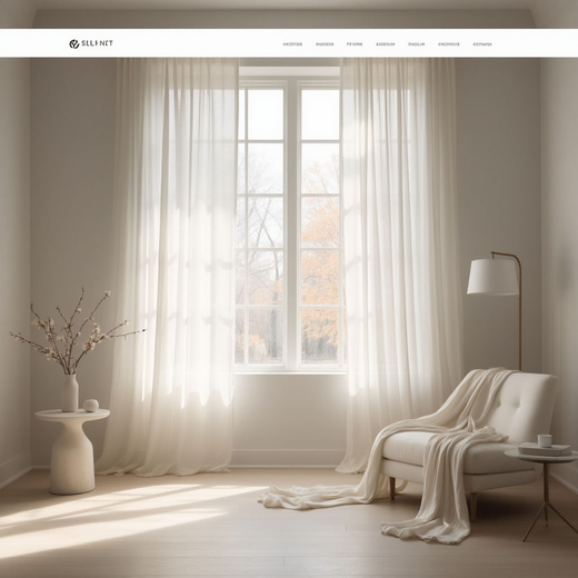 Тюлевое полотно шифон экрю