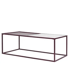 Столик журнальный Mayen, 110х50х37 см, белый/сливовый