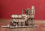 Локомотив №1 - Eco Wood Art - Деревянный конструктор, 3D пазл, сборная механическая модель, паровоз