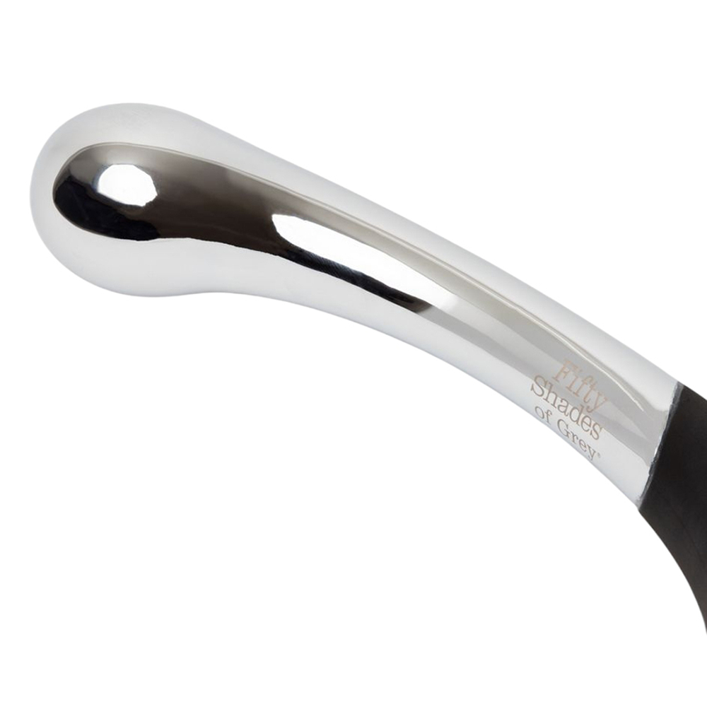 Двусторонний фаллоимитатор 22см металл + силикон Fifty Shades of Grey Sweet Pressure Dark Steel and Silicone Double-Ended Dildo