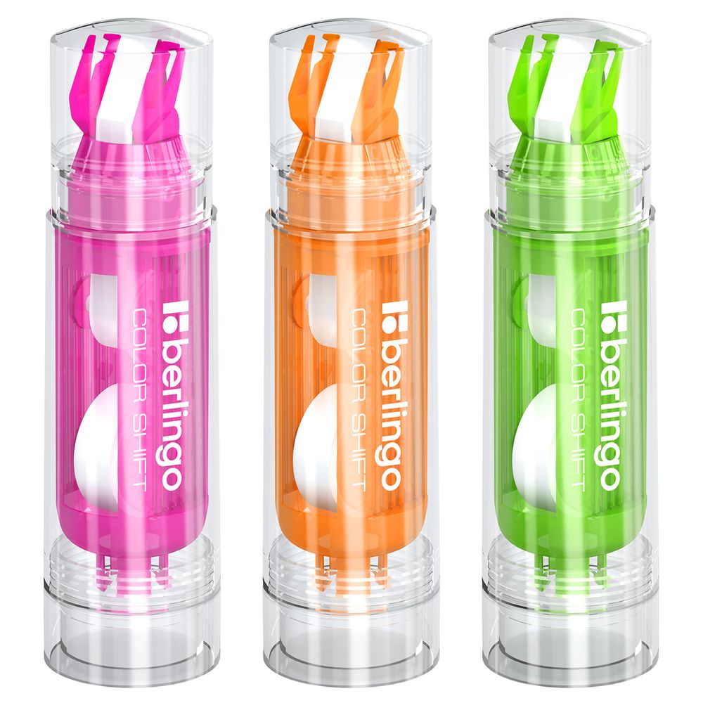 Корректирующая лента Berlingo Color Shift, 5мм/6м, + 2 сменных картриджа в комплекте