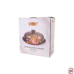 Блюдо для блинов с крышкой Repast Жостов 23*23*9,7 см