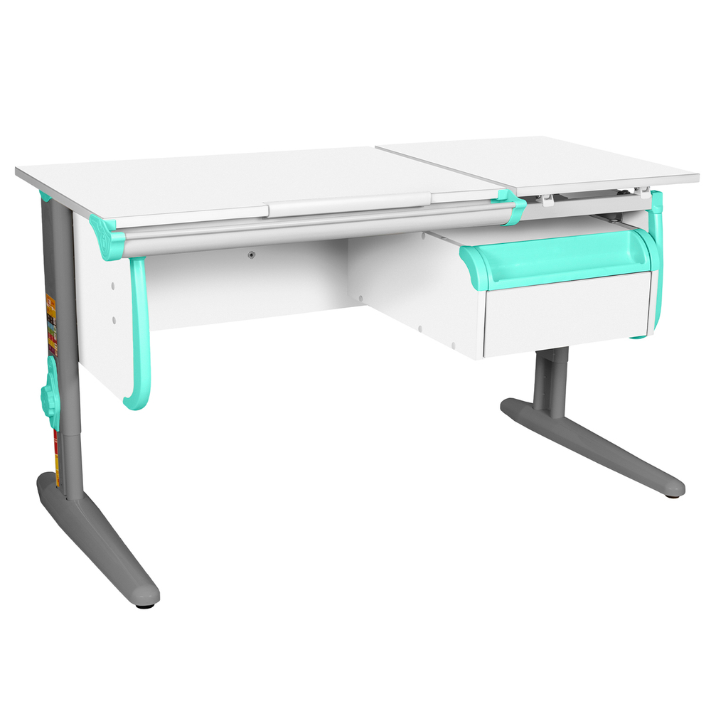 Растущая парта Дэми СУТ 25 с навесной тумбой (1200×610 мм)