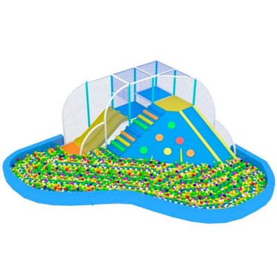 Лабиринт-скалодром для малышей «Айсберг» 50 м² (7,75*7,45*2.5м)