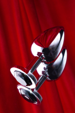 Анальная втулка с кристаллом Large черный 9 см