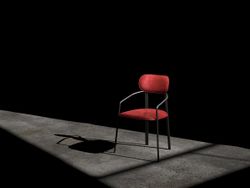 Стул Ror, Round, велюр, черный/темно-красный