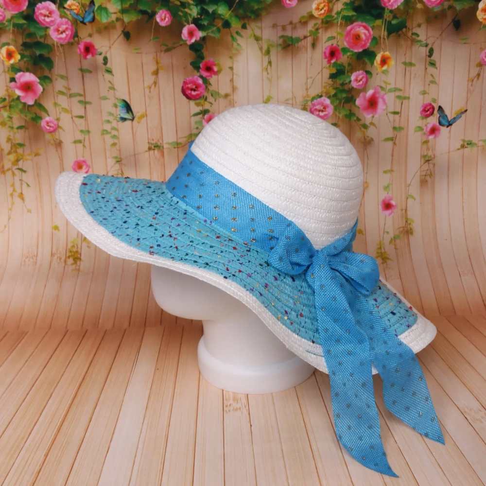 Шляпа женская с широкими полями «TiraMiSu- Адель», микс 5 цветов, р58, ширина полей 13 см