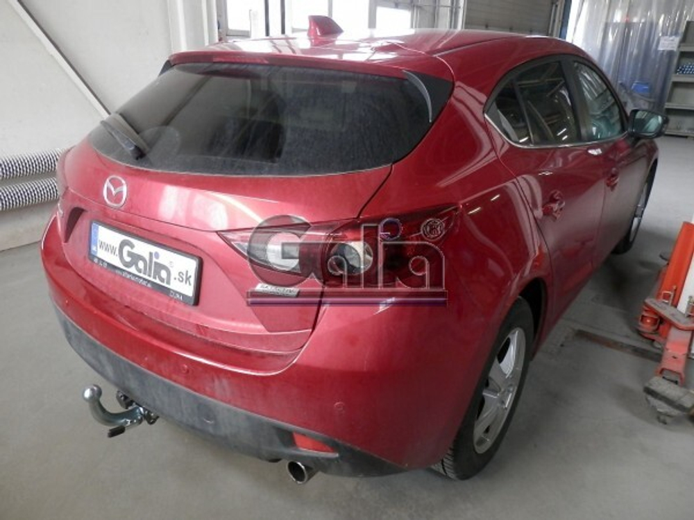 Фаркоп оцинкованный Galia M132A для Mazda 3 хетчбек 2014-(паспорт и сертификат в комплекте)(без электрики)