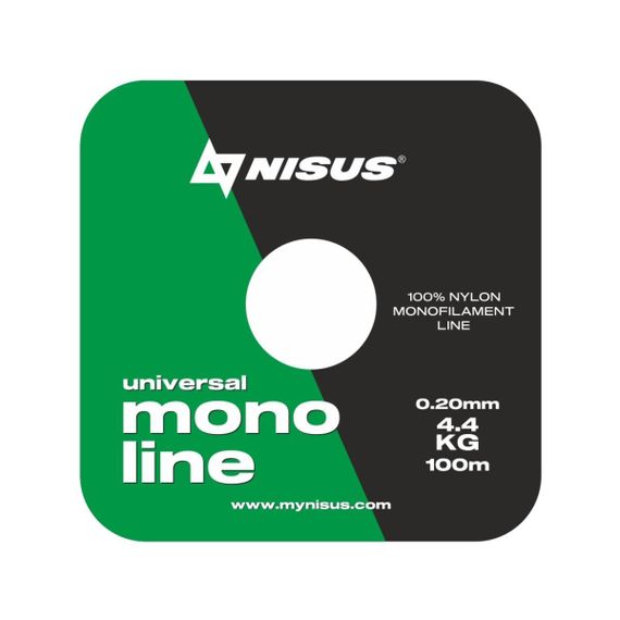 Леска MONOLINE Green 0,20mm/100m Nylon Nisus (N-MG-020-100)