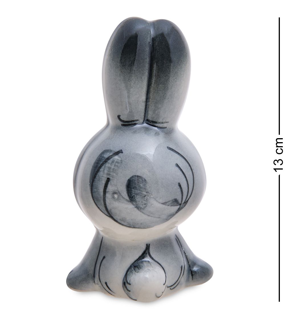 ГЛ- 072 Фигурка «Зайчонок-Кнопа» цв. (Гжельский фарфор)