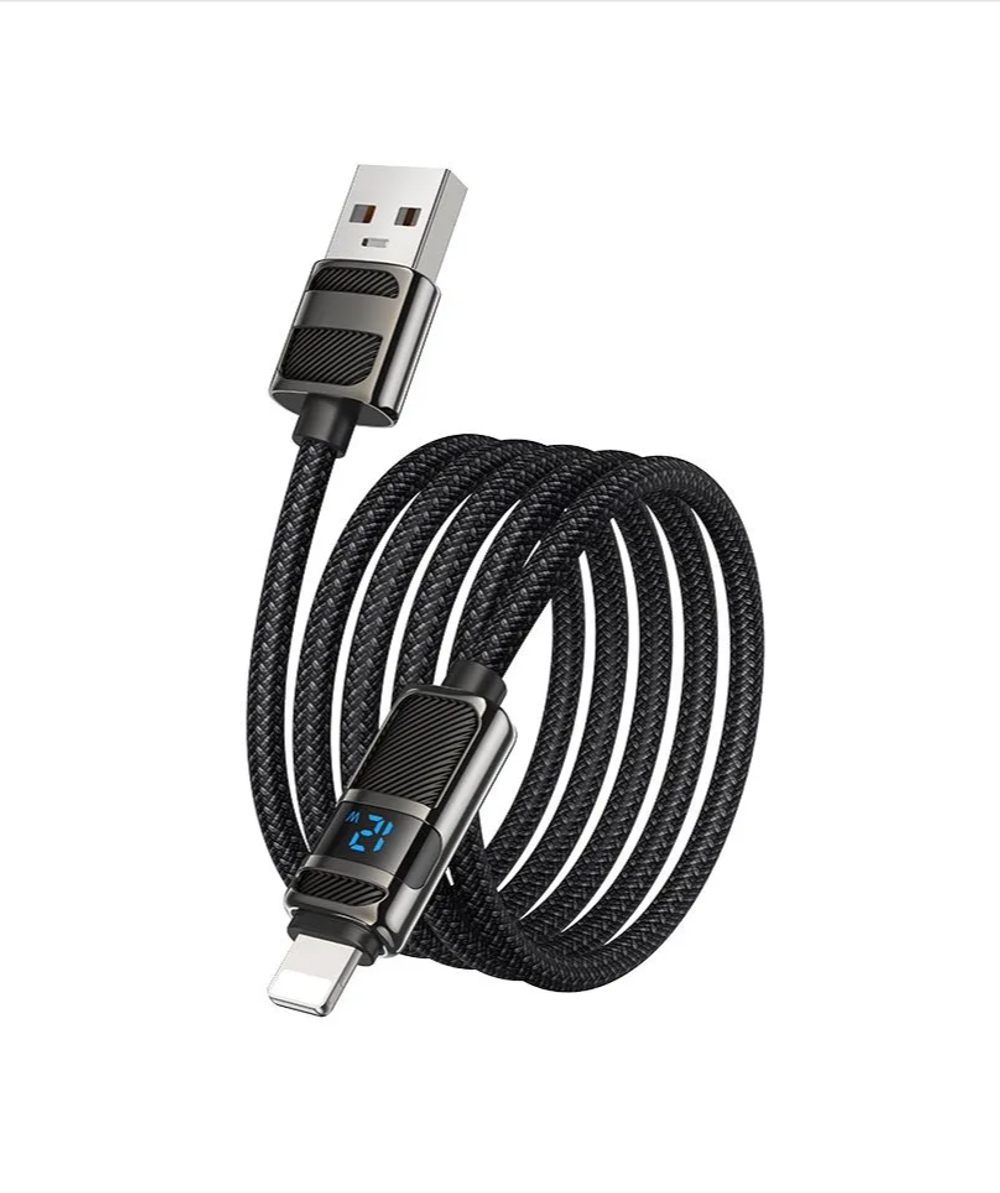 Кабель USB x Lightning Hoco. U137 (2.4A/12W/1.2m.) Led дисплей