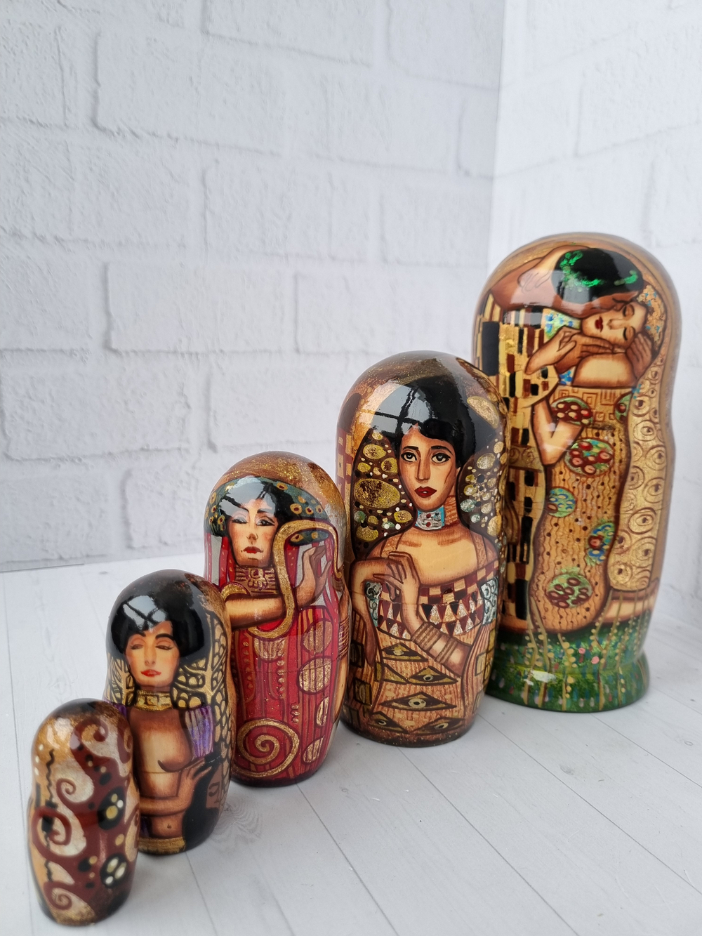 Матрёшка "Поцелуй" Климт 5м 18см