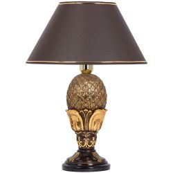 Настольная лампа Источник Энергии Бронза с абажуром №38 Мокко