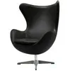 Кресло Egg, черная натуральная кожа