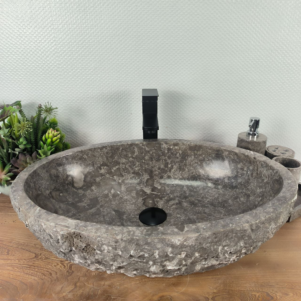 Раковина из мрамора Erozy Grey EM-64668 61*42*15 0189