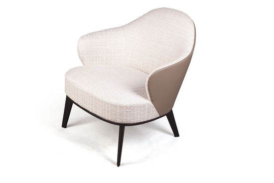 Лаунж кресло Leslie рогожка комби бежевый