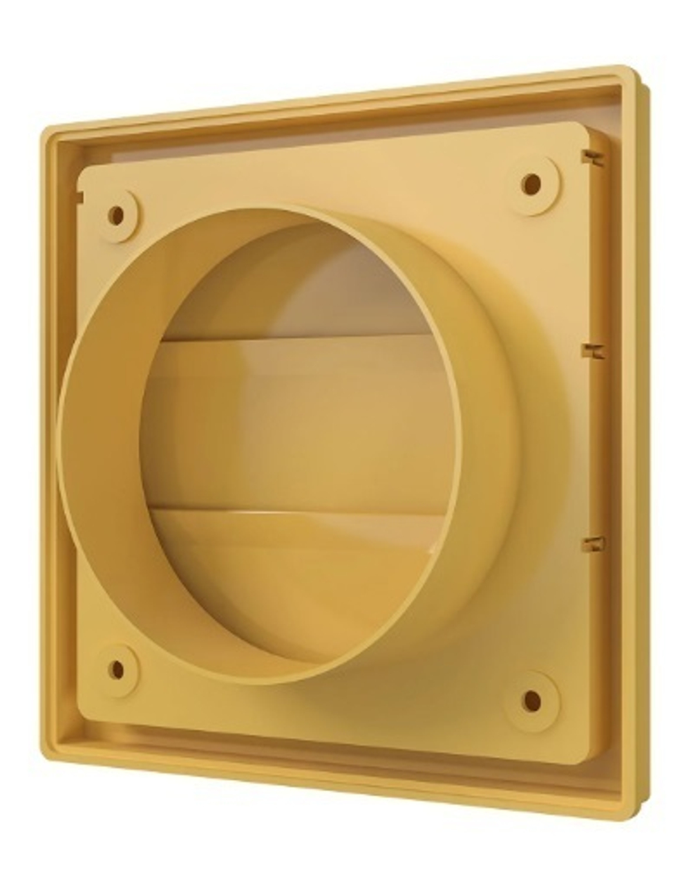 Выход стенной КФ фланец D100 жалюзи 150x150 ASA Beige ERA