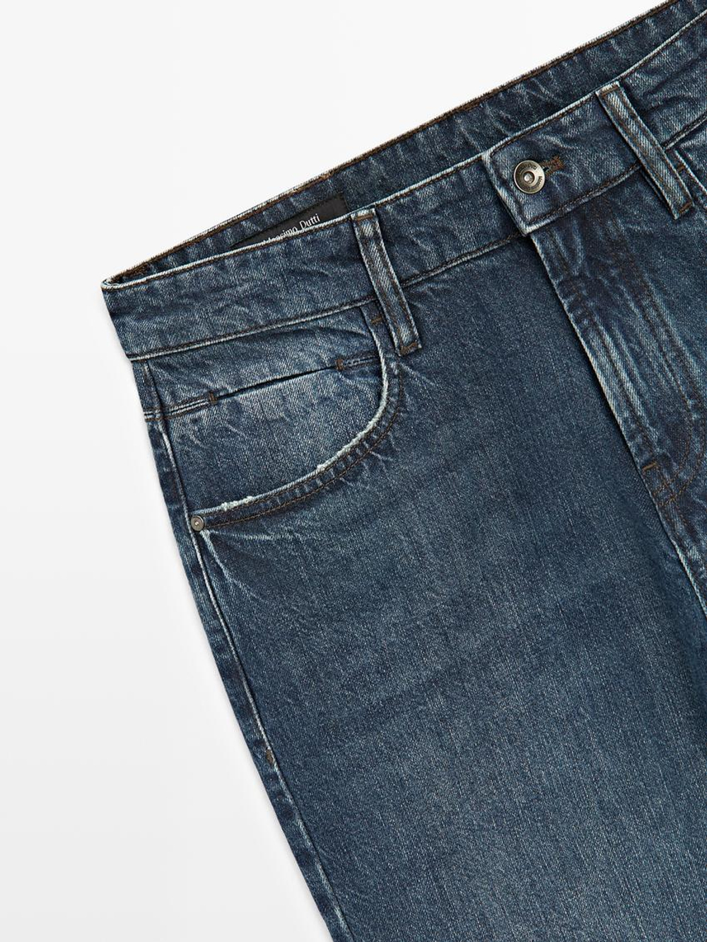 Massimo Dutti Джинсы зауженного кроя, темно-синий