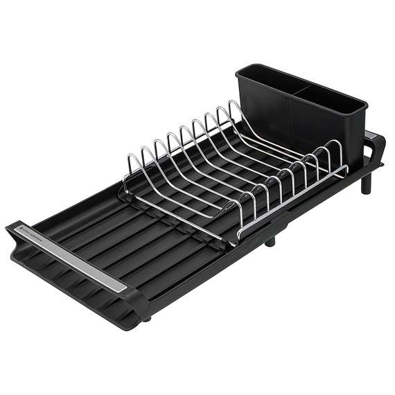 Сушилка для посуды atle раздвижная малая, черная