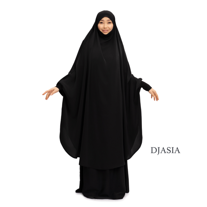 КОМПЛЕКТ: ХИМАР И ЮБКА ИЗ АБАЙНОГО ШЕЛКА