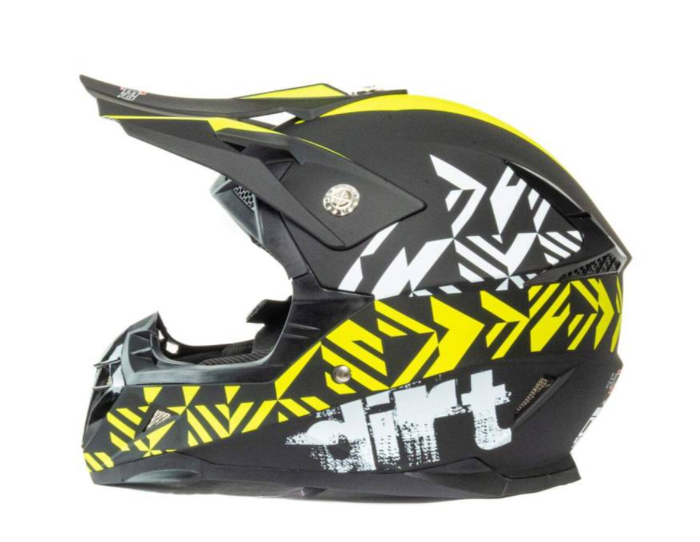 Шлем мото кроссовый HIZER 211 №2 (M) black/green (подростковый)