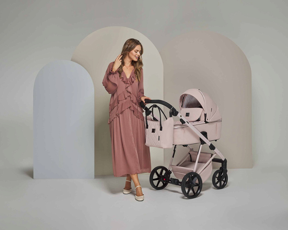 Детская коляска Adamex Delta Natura 3 в 1 DN-2-ROSE