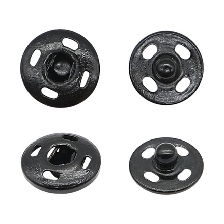 кнопка пришивная 10мм черная (36шт/уп)